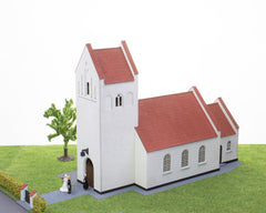 HT 87383 Landsbykirke hvid
