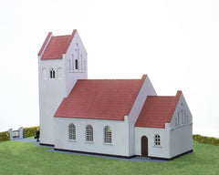 HT 87383 Landsbykirke hvid