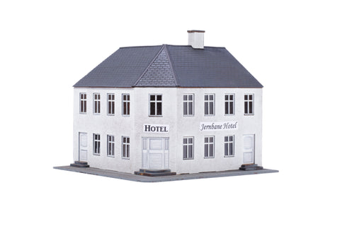 HT 87202 Hjørnebygning, hvid puds, Hotel